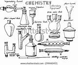 Chemistry Chemical Flask Beakers Bubbling Funnel Desiccator sketch template