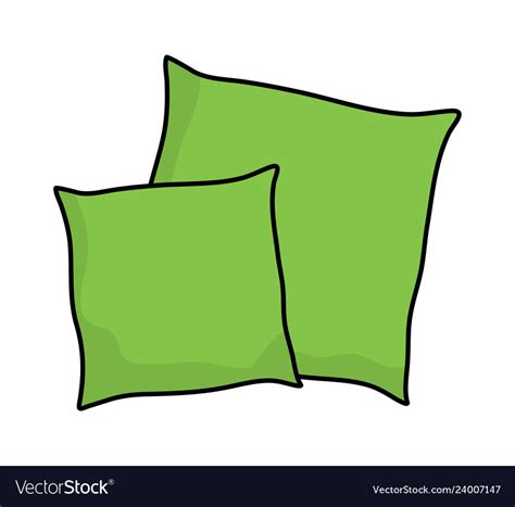 cartoon pillow symbol icon design royalty free vector image