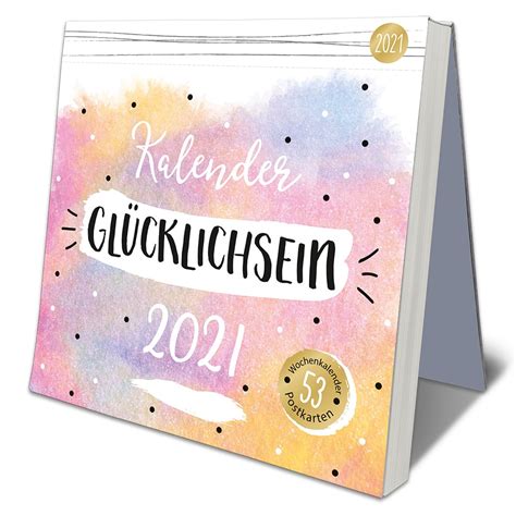 postkarten kalender 2021 glücklich sein lingenverlag de