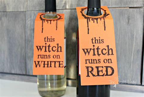 halloween wine labels  crazy craft lady