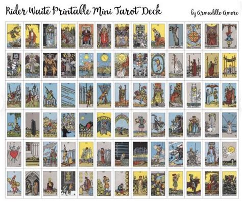 amazing printable tarot cards   immediately