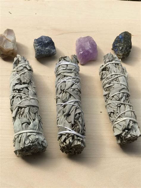 cleanse  crystals  sage  cleanse