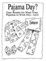 Pajama Coloring Preschool Pages Template Clipart sketch template