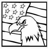 Coloring Patriot Pages Flag Eagle sketch template