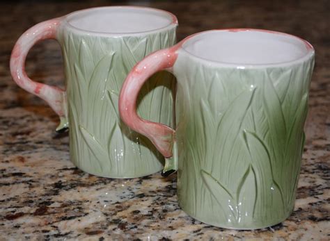 unique coffee mugs flamigo shaped cups hand painted cups