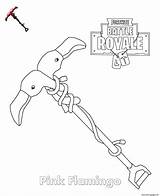 Fortnite Coloring Flamingo Pages Pickaxe Pink Colouring Flamingos Search Printable sketch template