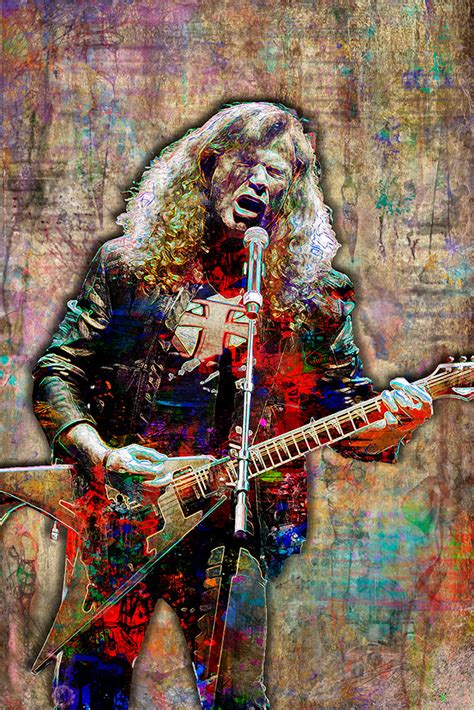 dave mustaine poster dave mustaine  megadeth portrait gift megadet mcqdesign