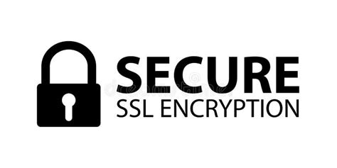 secure ssl encryption banner vector illustration isolated  white background stock vector