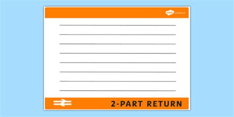 blank train ticket template   template