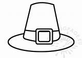 Hat Pilgrim Template Colonial Coloring sketch template