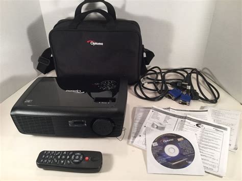 optoma prox dlp  lumens multimedia video projector   hours  case video