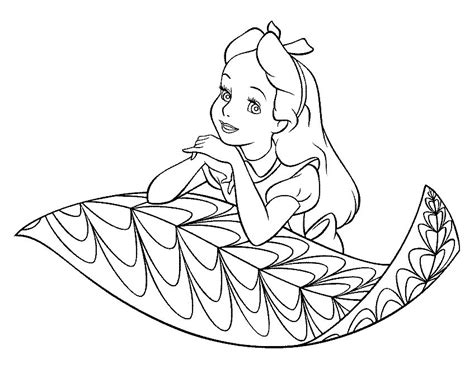 alice  wonderland coloring pages coloringpagescom