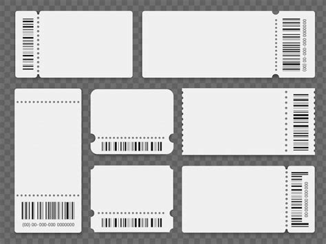 premium vector blank event ticket templates set