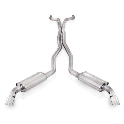 camaro exhaust  dual turbo chambered system stainless works hawks  generation