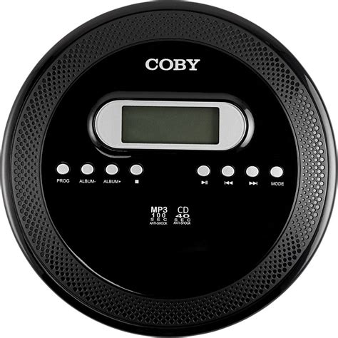 coby portable mp anti skip cd player cd  blk bh photo video