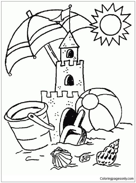 summer season coloring page  printable coloring pages