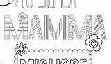 Colorare Scritta Migliore Mamma Creativi Bimbi sketch template