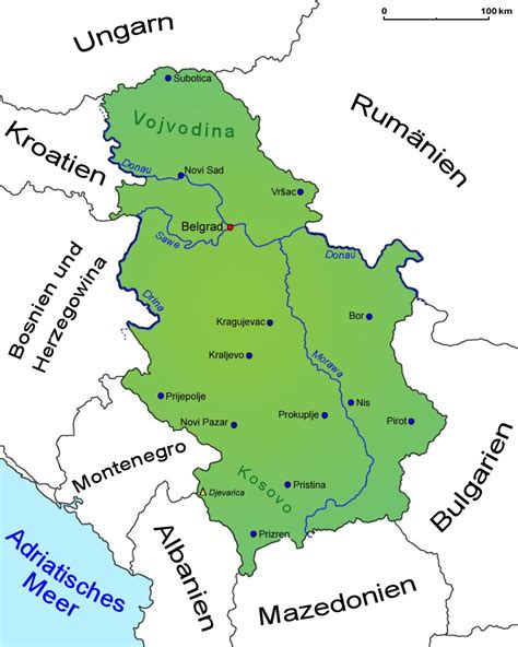 serbien geografie und landkarte laender serbien goruma