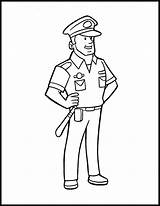 Police Coloring Officer Pages Color Kids Print sketch template