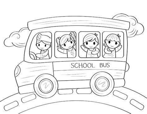 printable school bus coloring page    https