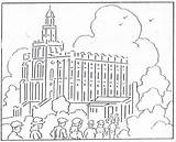 Temple Coloring sketch template