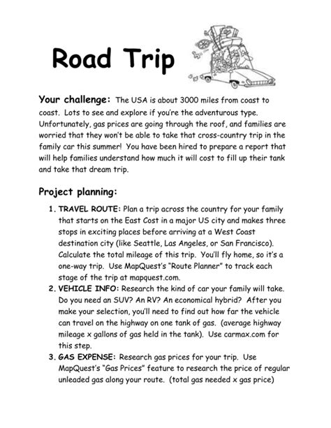 road trip directions