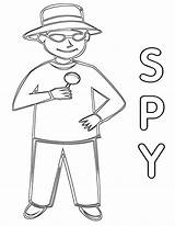 Spy Coloring Pages sketch template