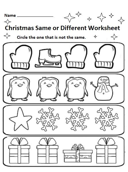 printable christmas worksheets  preschool preschool crafts