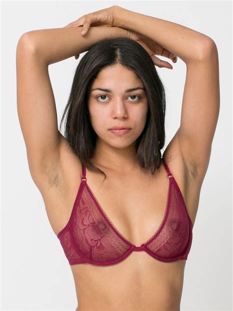 American Apparel Abstract Lace Full Coverage Bra Yes