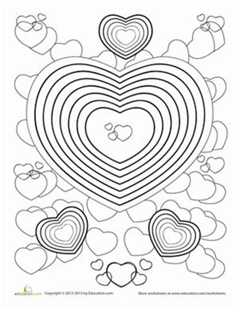 hearts worksheet educationcom heart coloring pages valentine