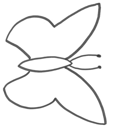 butterfly template printable clipart