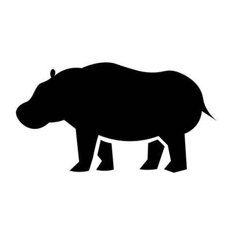 hippopotamus icon vector  vector art  vecteezy