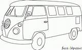 Bulli Volkswagen Kombi Autobusy Véhicule Kolorowanka Plotten Vehicules Combi Erwachsene Carrinho Colorier sketch template