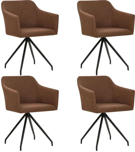 bolcom moderne eetkamerstoelen  bruin set van  stuks stof eetkamer stoelen extra