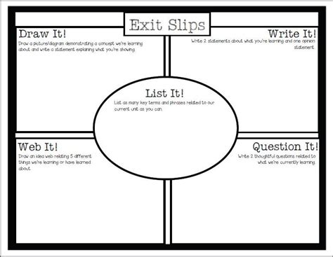 exit slips exit tickets assessment for learning school classroom