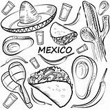 Mexico Guacamole sketch template