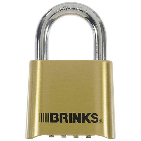 brinks home security  mm brass resettable combination padlock