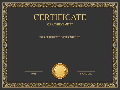 generic certificate template