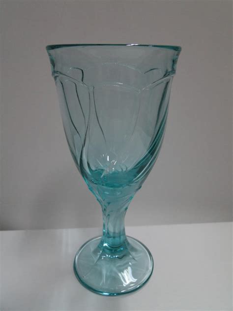 noritake sweet swirl aqua water goblet s or wine glass es ebay