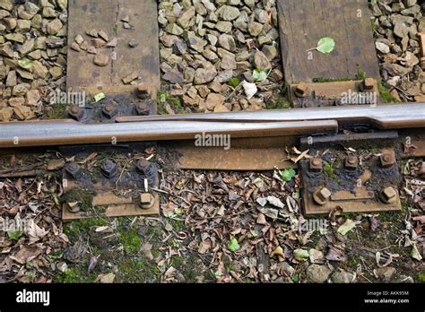 expansion joint  railway  stock photo  alamy