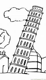 Tower Coloring Pisa Leaning Pages Color Printable Sightseeing Drawing Getcolorings Print sketch template