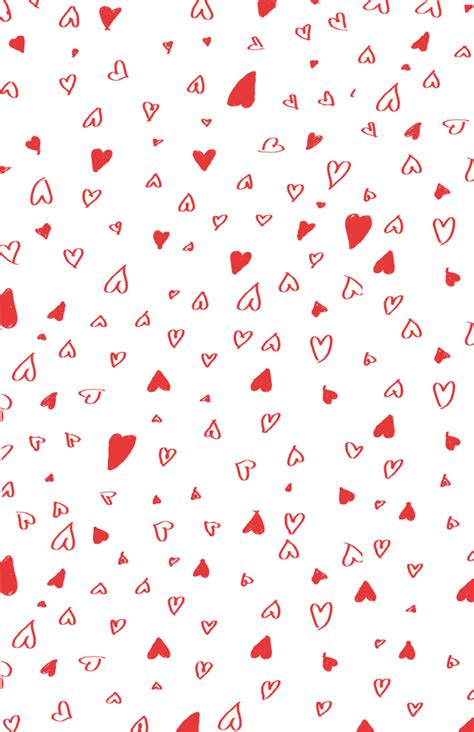 printable hand drawn valentines day wrapping paper