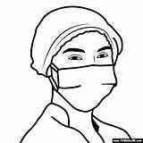 Mask Nurse Coloring Pages sketch template