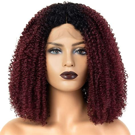 Afro Kinky Curly Lace Front Wigs For African American Women 1bot350