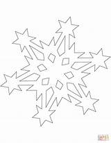 Snowflake Coloring Pattern Stars Pages Supercoloring Star Paper sketch template