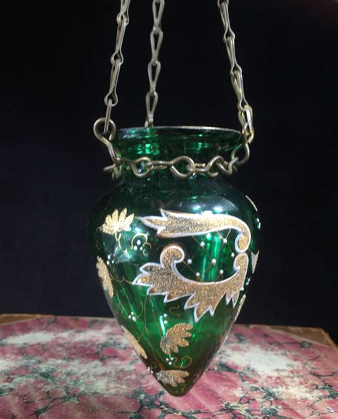 Late Victorian Hanging Glass Vase C 1890 Moorabool Antiques Galleries