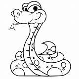 Snake Coloring Cute Pages Animals Advertisement sketch template