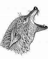 Coloring Wolf Mandalas Mandala Pages Adults Printable Print Relaxing Animals Topcoloringpages sketch template