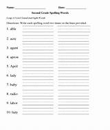 Grade 2nd Worksheets Spelling Words Coloring Bestcoloringpagesforkids Pages sketch template