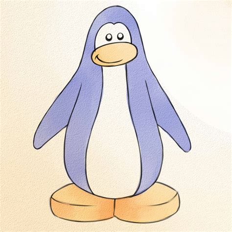 draw  club penguin penguin  steps  pictures